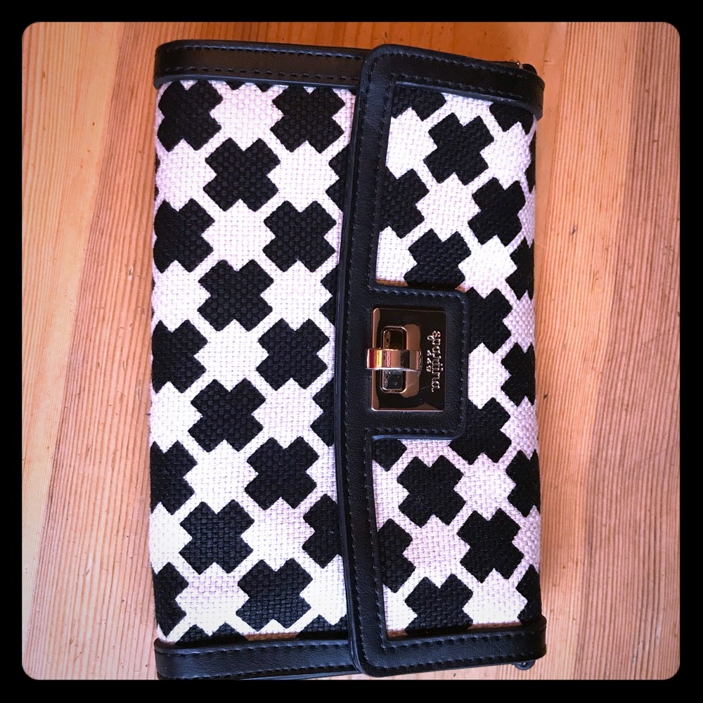 Spartina Natural Linen Leather Cross body Purse